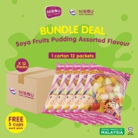 Nibou (NBI) DADIH Soya Fruits Pudding Assorted (Free 5 Pcs) (16gm x 45's x 12)